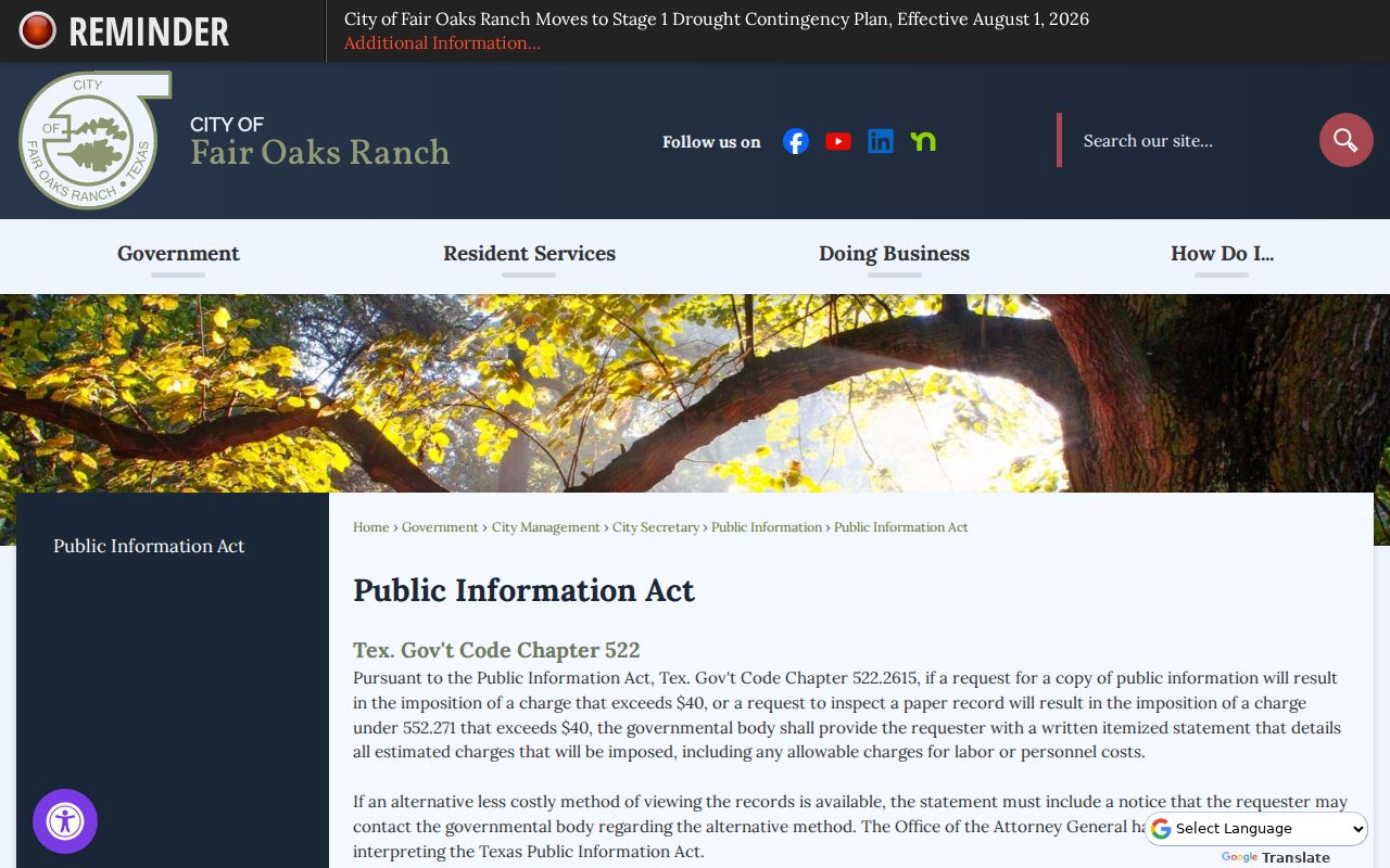 Kendall County arrest lookup through Fair Oaks Ranch Police